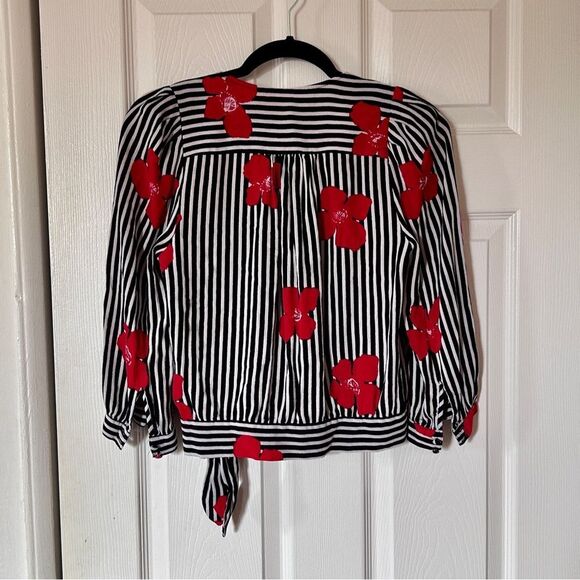 Madewell Wrap Top in Candied Orchids - Picture 6 of 6